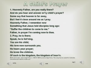 Heavenly father prayer