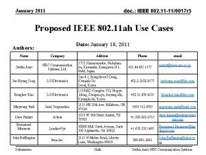 January 2011 doc IEEE 802 11 110017 r