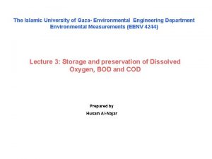 The Islamic University of Gaza Environmental Engineering Department