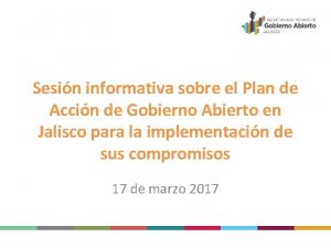 Sesin informativa sobre el Plan de Accin de