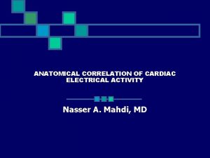 ANATOMICAL CORRELATION OF CARDIAC ELECTRICAL ACTIVITY Nasser A