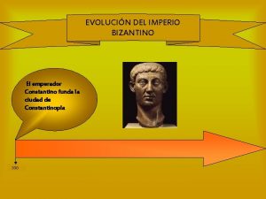 EVOLUCIN DEL IMPERIO BIZANTINO El emperador Constantino funda