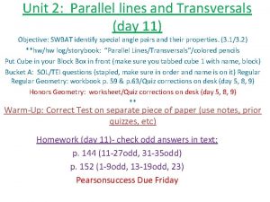 Honors geometry parallel lines and transversals worksheet