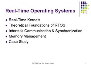 Real time operating system