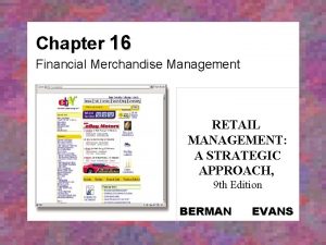 Financial merchandise management