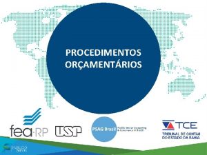 PROCEDIMENTOS ORAMENTRIOS Sumrio 1 Receita Oramentria 1 Conceito