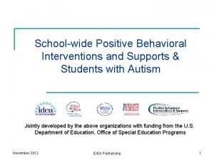 Schoolwide Positive Behavioral Interventions and Supports Students with