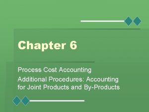 Chapter 6 Process Cost Accounting Additional Procedures Accounting