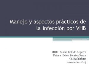 Manejo y aspectos prcticos de la infeccin por