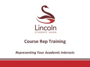 Course Rep Training Click to edit Master title