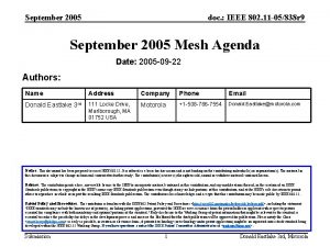 September 2005 doc IEEE 802 11 05838 r