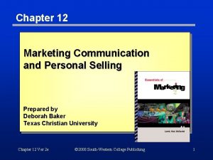 Chapter 12 marketing