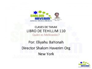 Tehilim 110 Tehilim 110