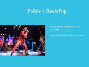 Pozie RockPop Pedagogische Studiedag DKO Oostende 12 12