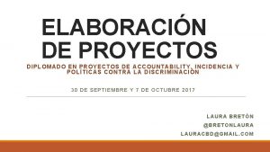 ELABORACIN DE PROYECTOS DIPL OM ADO EN PROYECTOS