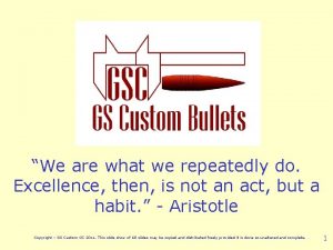 Gs custom hv bullets