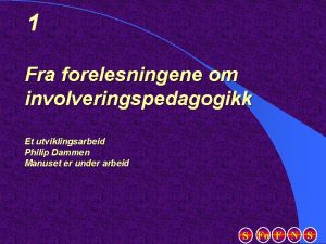 1 Fra forelesningene om involveringspedagogikk Et utviklingsarbeid Philip