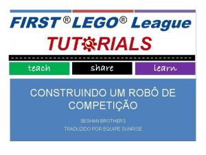 CONSTRUINDO UM ROB DE COMPETIO SESHAN BROTHERS TRADUZIDO