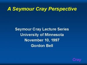 Cray cs series