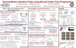 Solving Markov Random Fields using Second Order Cone