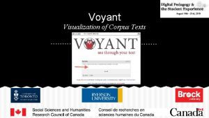 Voyant Visualization of Corpus Texts Image Source http