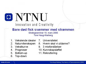 1 Bare dd fisk svmmer med strmmen Strategiseminar