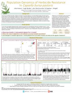 Population Genomics of Herbicide Resistance In Capsella bursapastoris