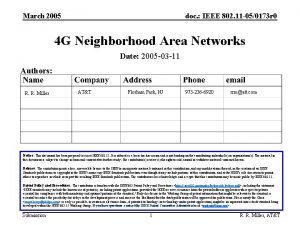 March 2005 doc IEEE 802 11 050173 r