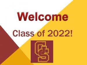 Welcome 2022