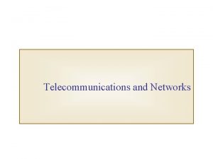 Objectives of telecommunication