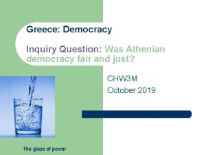 Greece Democracy Inquiry Question Was Athenian democracy fair