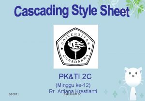 PKTI 2 C 682021 Minggu ke12 Rr Artiana
