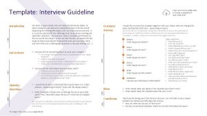 Interview guideline template