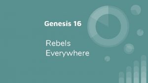 Genesis 16 Rebels Everywhere Genesis 16 1 Now