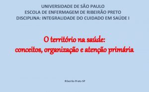 UNIVERSIDADE DE SO PAULO ESCOLA DE ENFERMAGEM DE