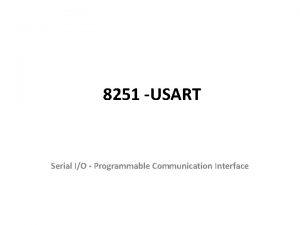 8251 USART Serial IO Programmable Communication Interface Data