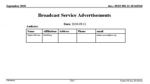 September 2018 doc IEEE 802 11 181625 r