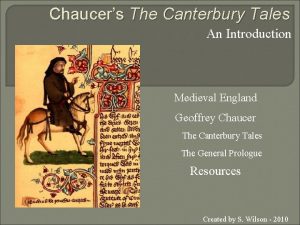 Chaucers The Canterbury Tales An Introduction Medieval England