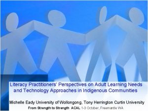 Literacy Practitioners Perspectives on Adult Learning Needs and