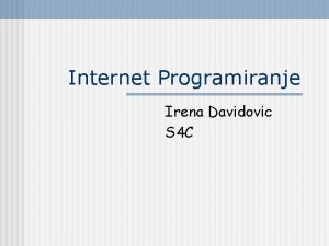 Irena davidovic