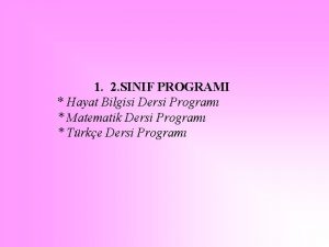 1 2 SINIF PROGRAMI Hayat Bilgisi Dersi Program