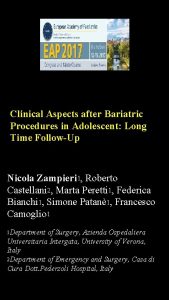 Clinical Aspects after Bariatric Procedures in Adolescent Long