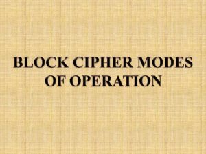 What is block cipher In cryptography a block