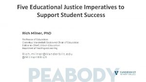 Five Educational Justice Imperatives to Support Student Success