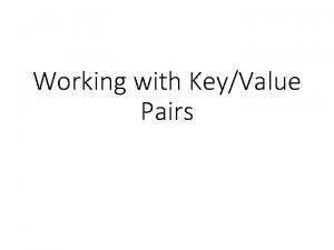 Working with KeyValue Pairs Creating pair RDDs Convert