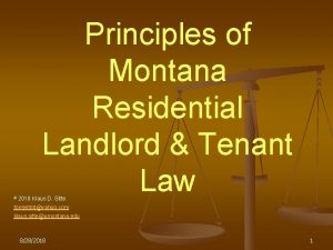 Montana landlord tenant act