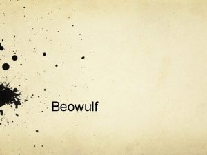 What is the oral tradition of beowulf