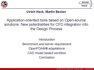 Ulrich Heck Martin Becker Applicationoriented tools based on
