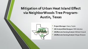 Mitigation of Urban Heat Island Effect via Neighbor