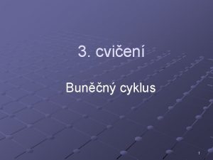 3 cvien Bunn cyklus 1 Jdro jadrko karyotyp